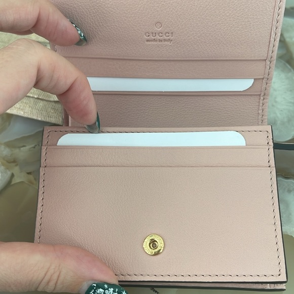 New, Authentic GUCCI Wallet Cupcake Pink Brown Stripes Love Parade GG LOGO - Picture 13 of 14